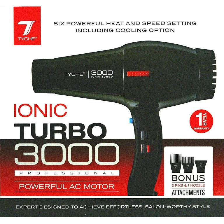 TYCHE Ionic Turbo 3000 Professional Hair Dryer