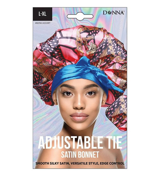 DONNA Adjustable Tie Satin Bonnet