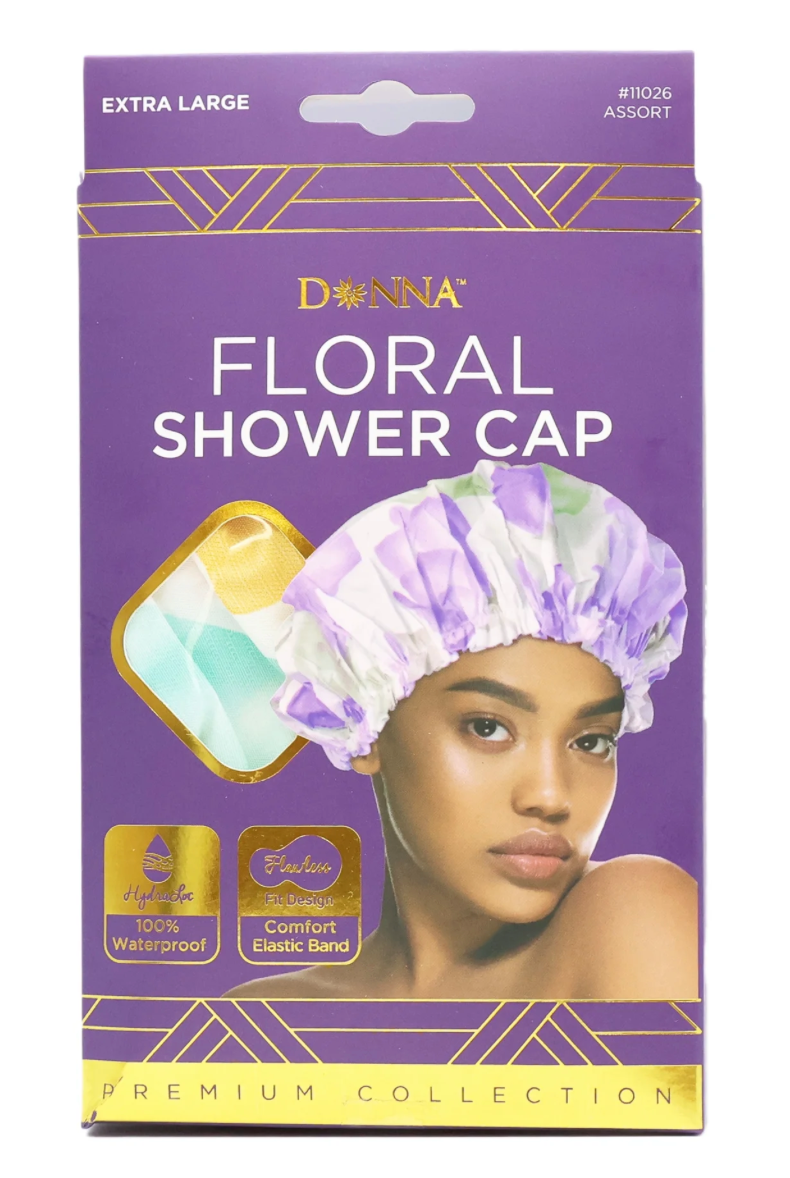 Donna Floral Shower Cap XL Asst