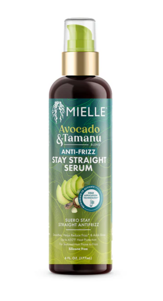 MIELLE ORGANICS Avocado & Tamanu Anti-Frizz Stay Straight Serum 6oz