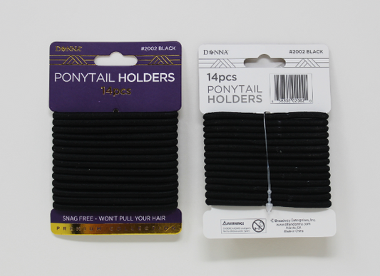 Donna Pony Tail Holders Black