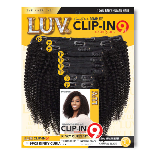 LUV CLIP IN 9PCS (KINKY CURLY)