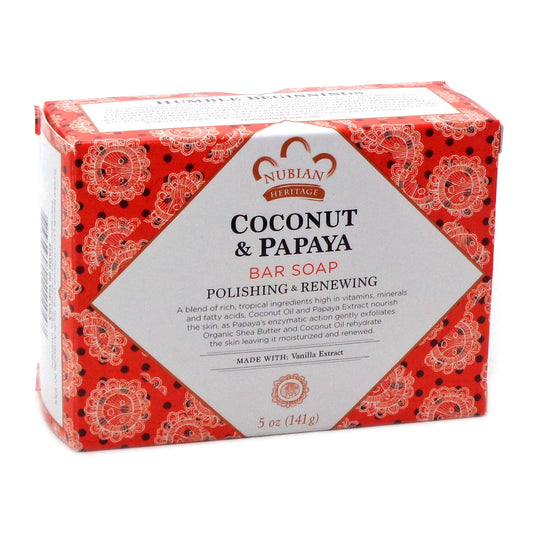 NUBIAN HERITAGE Coconut & Papaya Soap 5oz