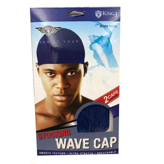 King J Stocking Wave Cap 2pc - blk